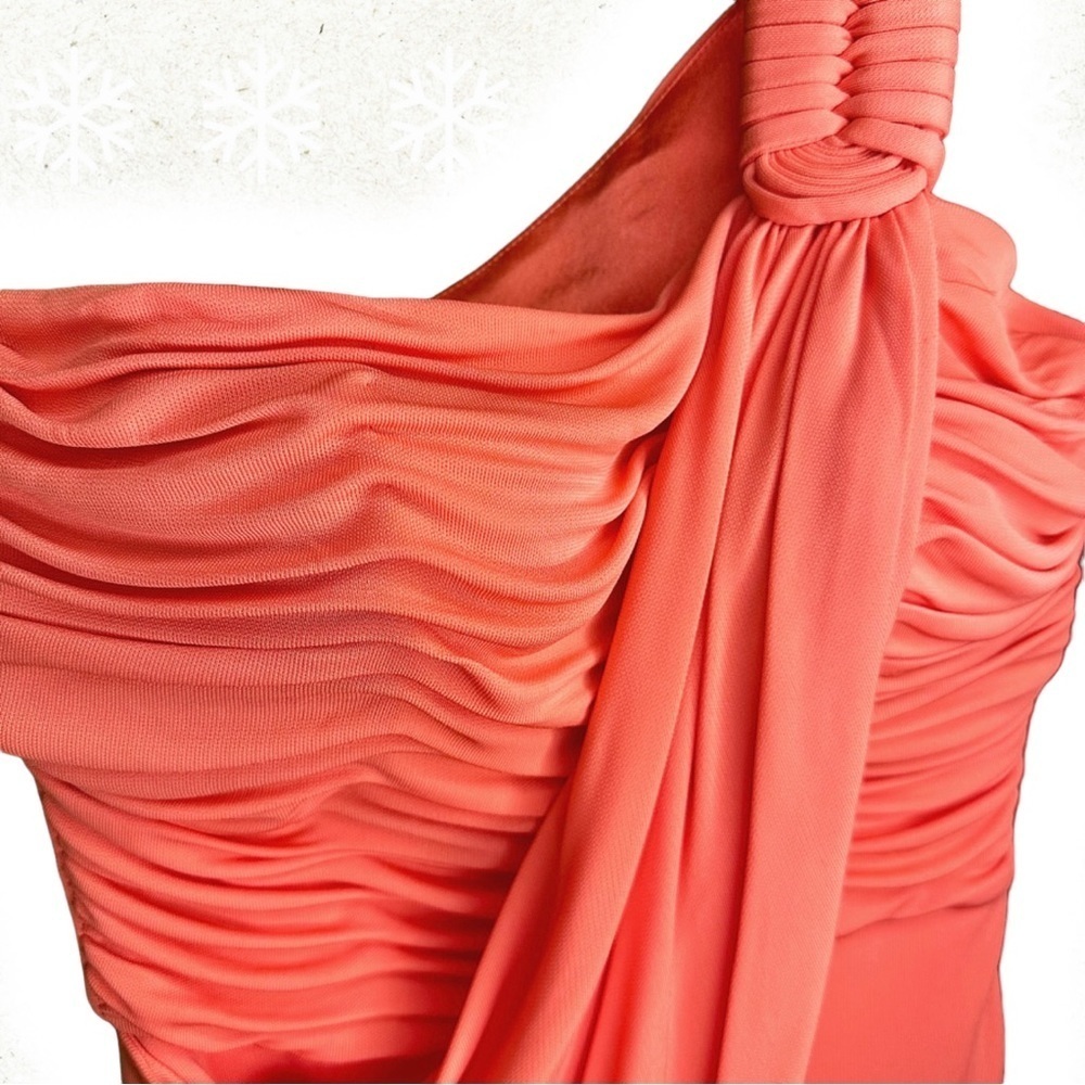 Vintage “Tangerine” Temperley London ‘Mini Greek’ One Shoulder Mini Dress Size 2 - Picture 12 of 16